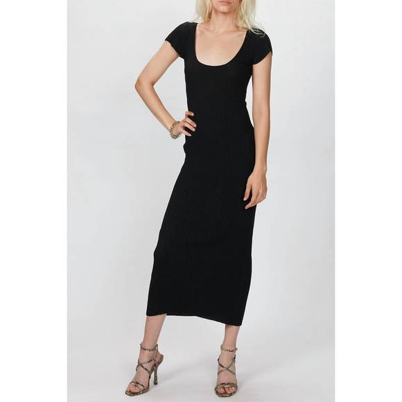 dissh reign white sleeve knit midi dress APRIL WHITE KNIT/RAMIE MIDI DRESS